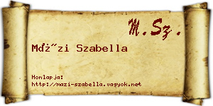Mázi Szabella névjegykártya